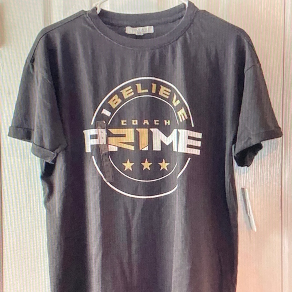 Coach Black Graphic T-Shirt with Gold Accents